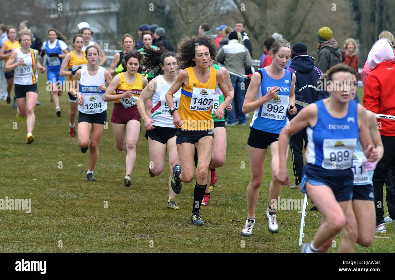 Women`s Cross Country Running Race Cofton Park Birmingham Uk Stock 